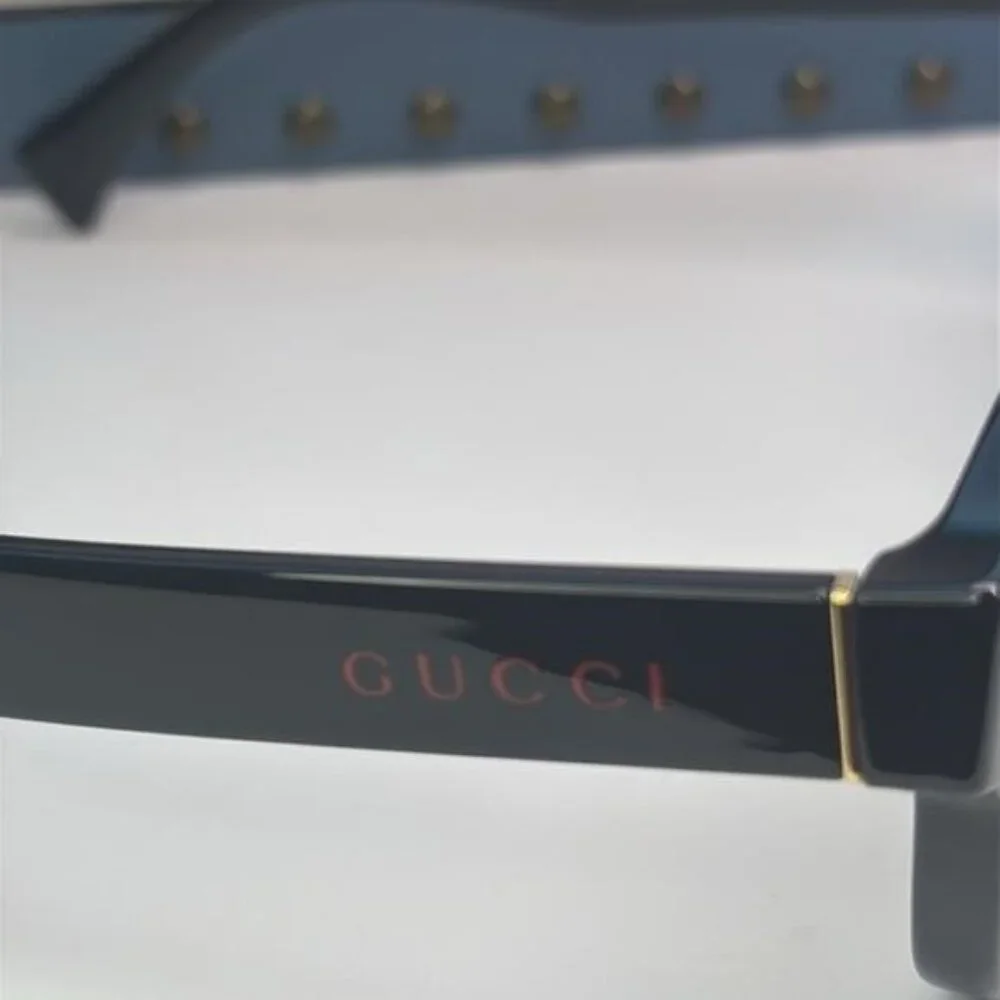 GUCCI GG1140SK-003 Unisex Classic Designer Sunglasses in Black & Gold/Brown 54mm